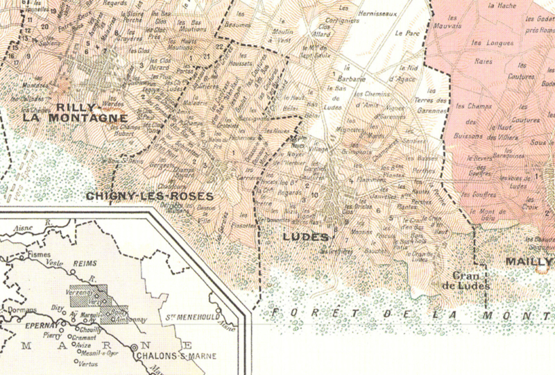 Les vins de Champagne - Carte Montagne de Reims / Champagne Vilmart