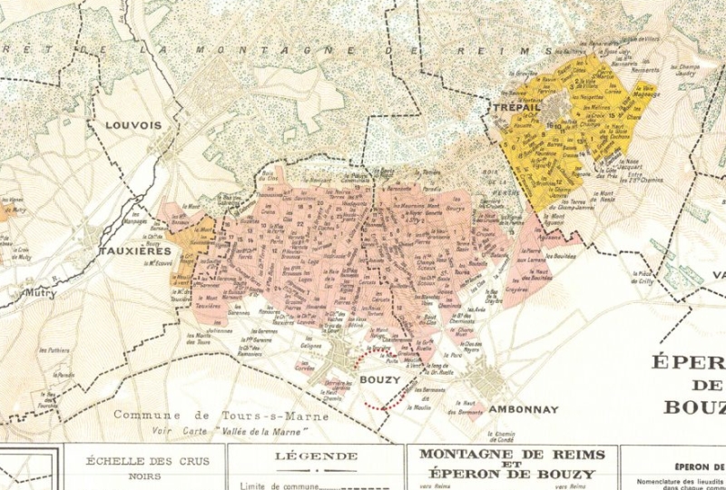Les vins de Champagne - Carte Montagne de Reims - Bouzy / Champagne Pierre Paillard
